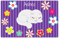 Thumbnail for Personalized Cats Placemat XII - Circle of Flowers - Cat VI -  View
