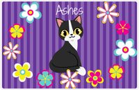 Thumbnail for Personalized Cats Placemat XII - Circle of Flowers - Cat IX -  View