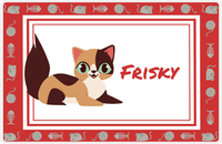 Thumbnail for Personalized Cats Placemat XIV - Toy Border - Cat I -  View