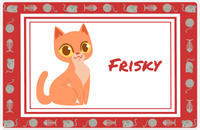 Thumbnail for Personalized Cats Placemat XIV - Toy Border - Cat VII -  View