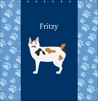 Thumbnail for Personalized Cats Shower Curtain IV - Blue Background - Cat I - Decorate View