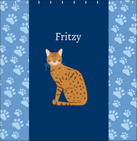 Thumbnail for Personalized Cats Shower Curtain IV - Blue Background - Cat VIII - Decorate View