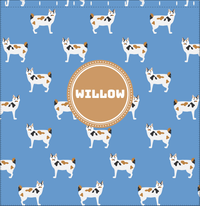 Thumbnail for Personalized Cats Shower Curtain VI - Blue Background - Cat I - Decorate View