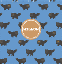 Thumbnail for Personalized Cats Shower Curtain VI - Blue Background - Cat VI - Decorate View