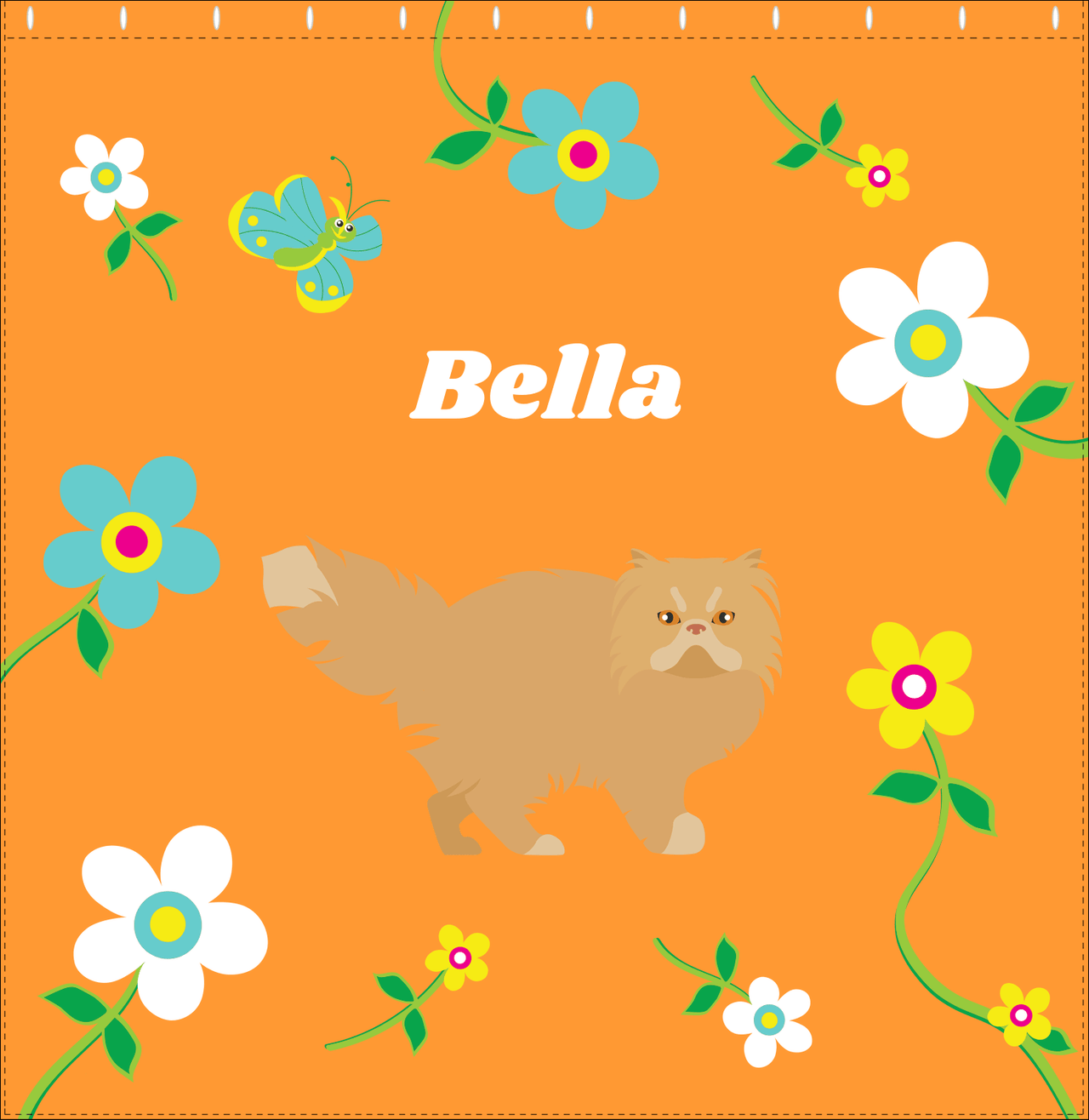 Personalized Cats Shower Curtain IX - Flower Feline - Cat II - Decorate View
