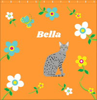 Thumbnail for Personalized Cats Shower Curtain IX - Flower Feline - Cat III - Decorate View