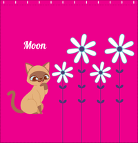 Thumbnail for Personalized Cats Shower Curtain X - Pink Background - Cat VIII - Decorate View