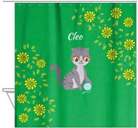 Thumbnail for Personalized Cats Shower Curtain XI - Kitten Mums - Cat IV - Hanging View
