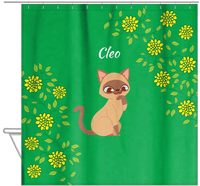 Thumbnail for Personalized Cats Shower Curtain XI - Kitten Mums - Cat VIII - Hanging View