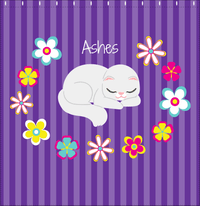 Thumbnail for Personalized Cats Shower Curtain XII - Circle of Flowers - Cat VI - Decorate View