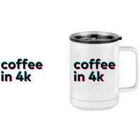 Thumbnail for Caught in 4k Coffee Mug Tumbler with Handle (15 oz) - TikTok Trends - Design View