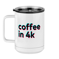 Thumbnail for Caught in 4k Coffee Mug Tumbler with Handle (15 oz) - TikTok Trends - Left View