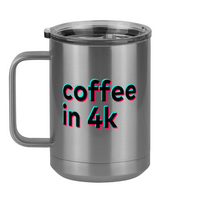 Thumbnail for Caught in 4k Coffee Mug Tumbler with Handle (15 oz) - TikTok Trends - Left View