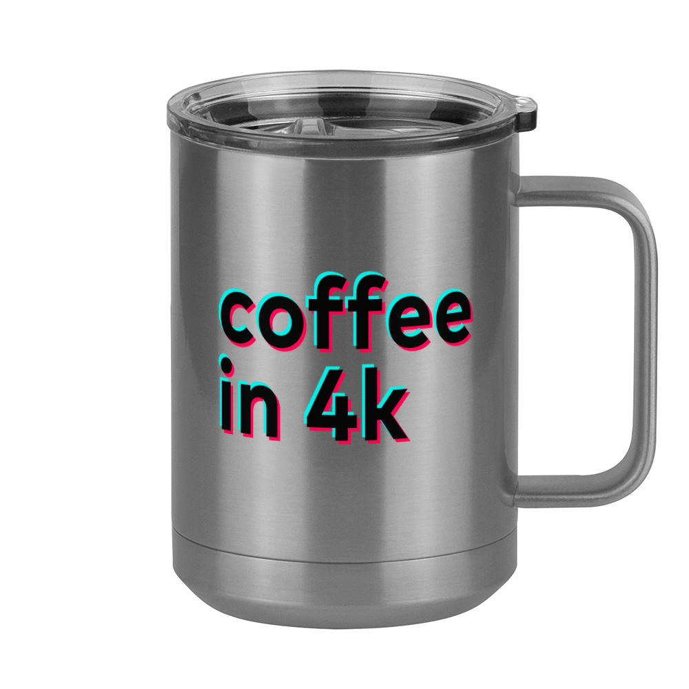 Caught in 4k Coffee Mug Tumbler with Handle (15 oz) - TikTok Trends - Right View