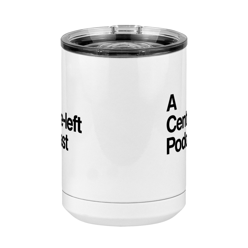 Centre-left Podcast Coffee Mug Tumbler with Handle (15 oz) - Front View