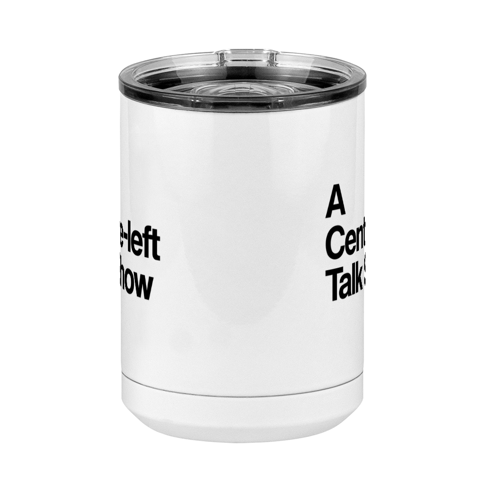 Centre-left Talk Show Coffee Mug Tumbler with Handle (15 oz) - Front View