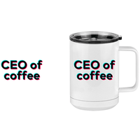 Thumbnail for CEO of Coffee Mug Tumbler with Handle (15 oz) - TikTok Trends - Design View