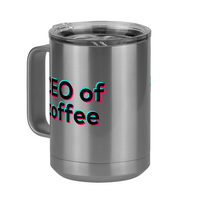 Thumbnail for CEO of Coffee Mug Tumbler with Handle (15 oz) - TikTok Trends - Front Left View