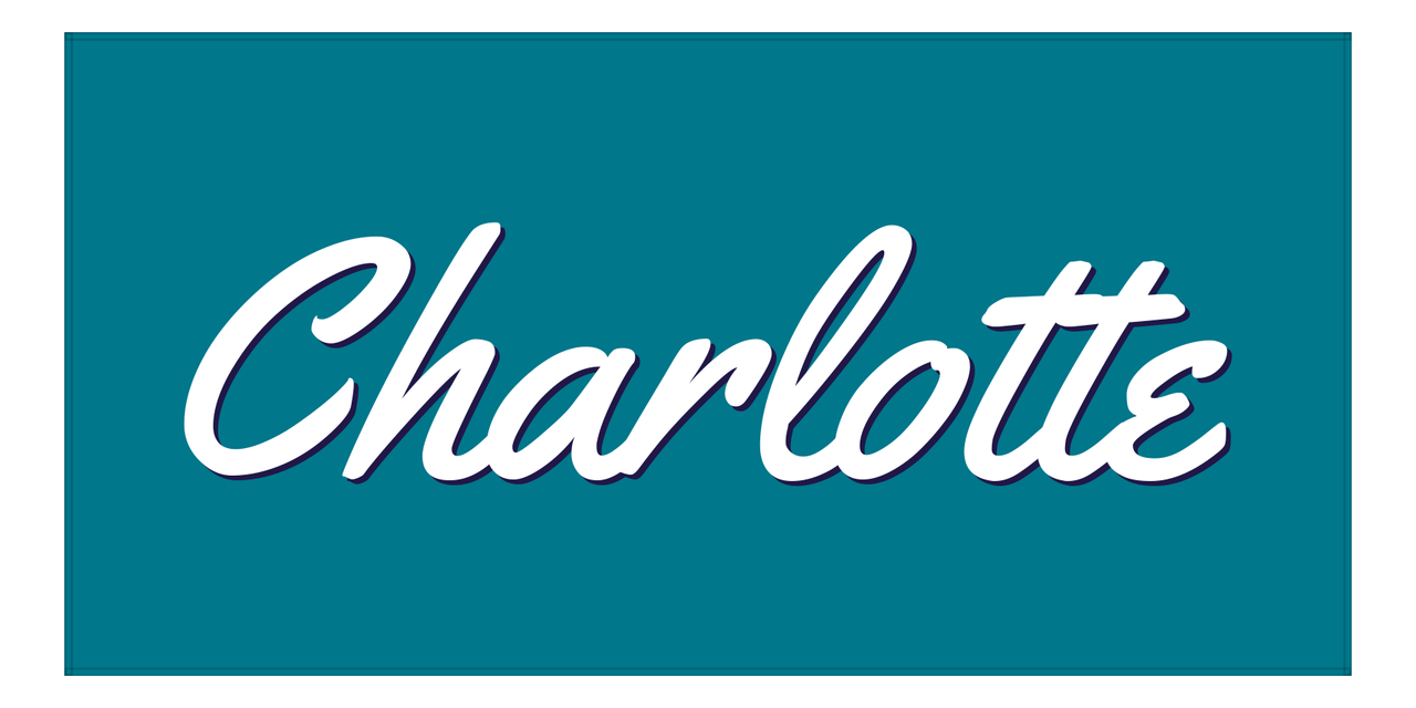 Personalized Charlotte Beach Towel - Front View