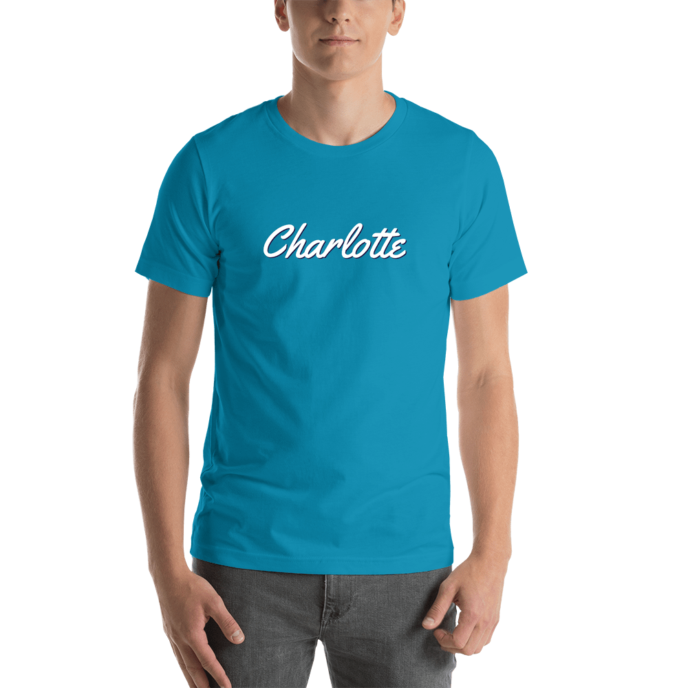 Personalized Charlotte T-Shirt - Teal - Shirt View