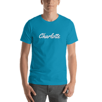 Thumbnail for Personalized Charlotte T-Shirt - Teal - Shirt View