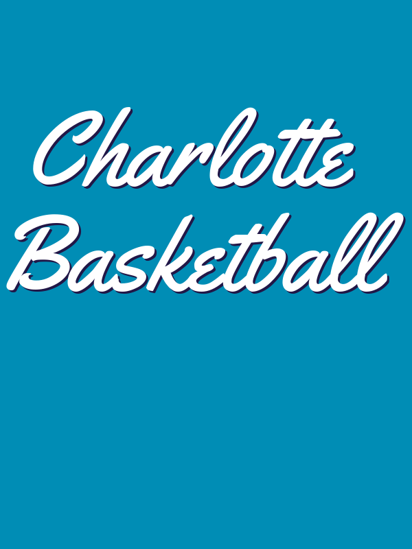 Personalized Charlotte Basketball T-Shirt - Teal - Decorate View