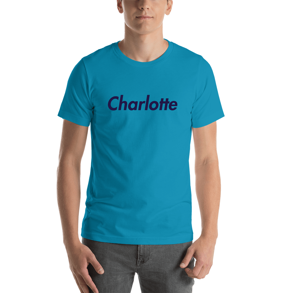 Personalized Charlotte T-Shirt - Teal - Shirt View