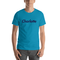 Thumbnail for Personalized Charlotte T-Shirt - Teal - Shirt View