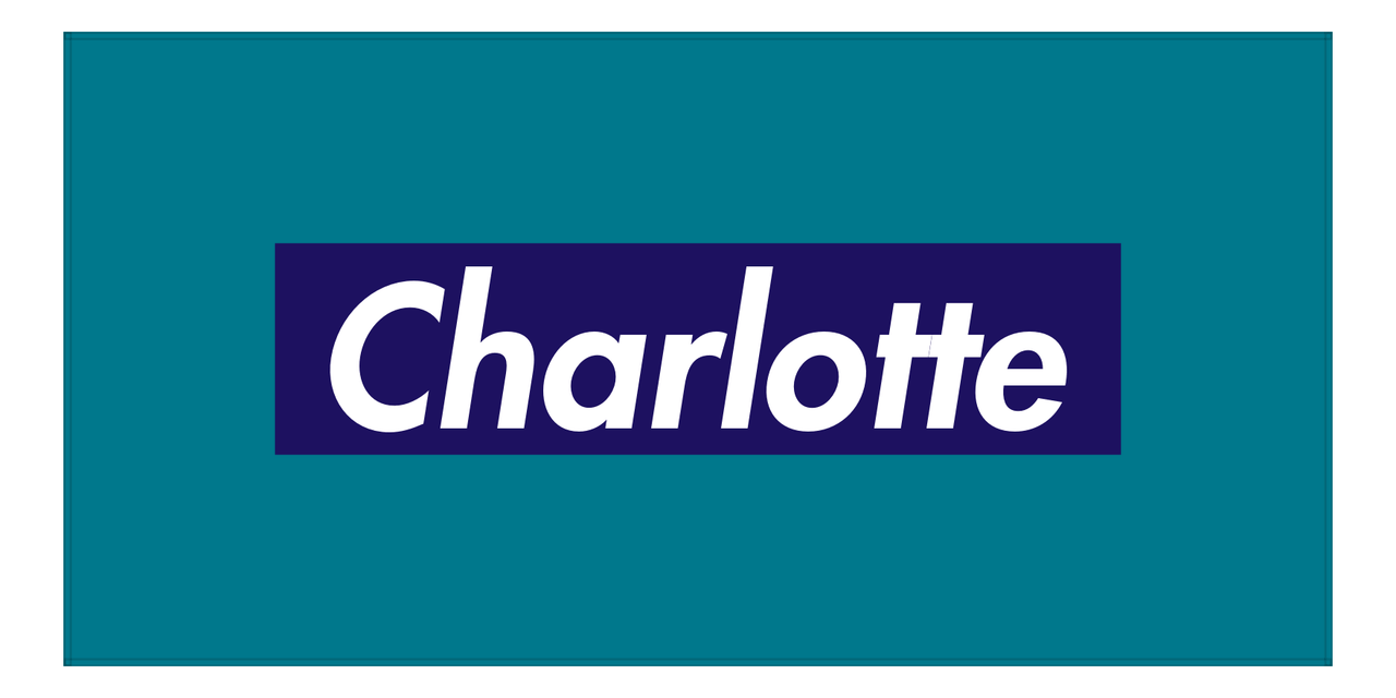 Personalized Charlotte Beach Towel - Front View