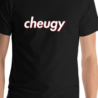 Thumbnail for Cheugy T-Shirt - Black - Shirt Close-Up View
