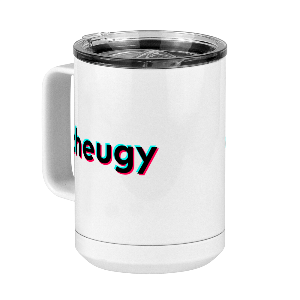 Cheugy Coffee Mug Tumbler with Handle (15 oz) - TikTok Trends - Front Left View