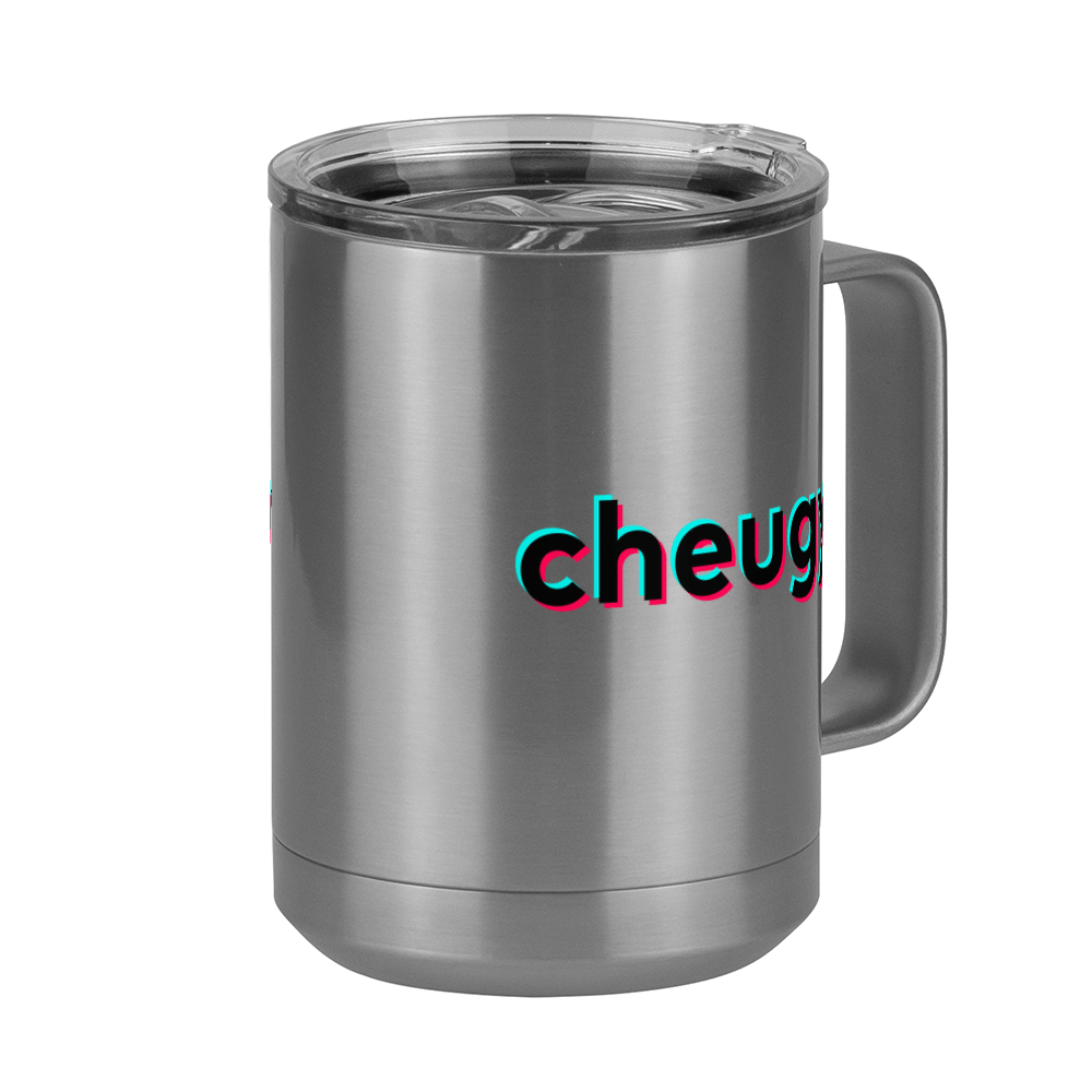 Cheugy Coffee Mug Tumbler with Handle (15 oz) - TikTok Trends - Front Right View