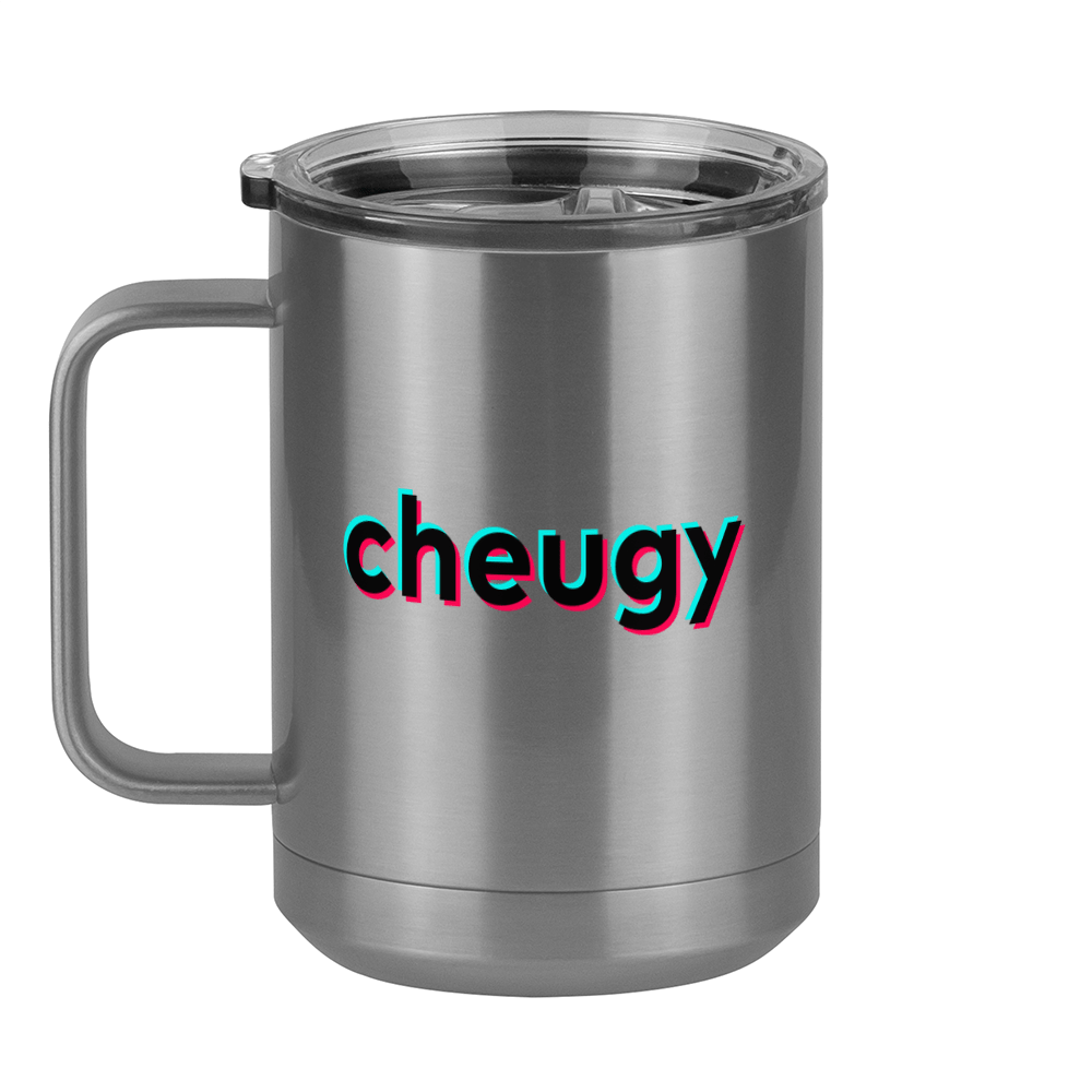 Cheugy Coffee Mug Tumbler with Handle (15 oz) - TikTok Trends - Left View