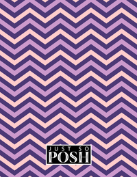 Thumbnail for Personalized Chevron Notebook - Pink and Indigo - Fancy Nameplate - Back View