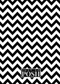 Thumbnail for Personalized Chevron I Journal - Black and Pink - Rectangle Nameplate - Back View