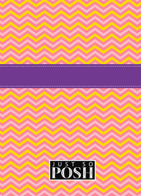 Thumbnail for Personalized Chevron II Journal - Pink and Yellow - Circle Ribbon Nameplate - Back View