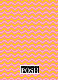 Thumbnail for Personalized Chevron II Journal - Pink and Yellow - Decorative Rectangle Nameplate - Back View