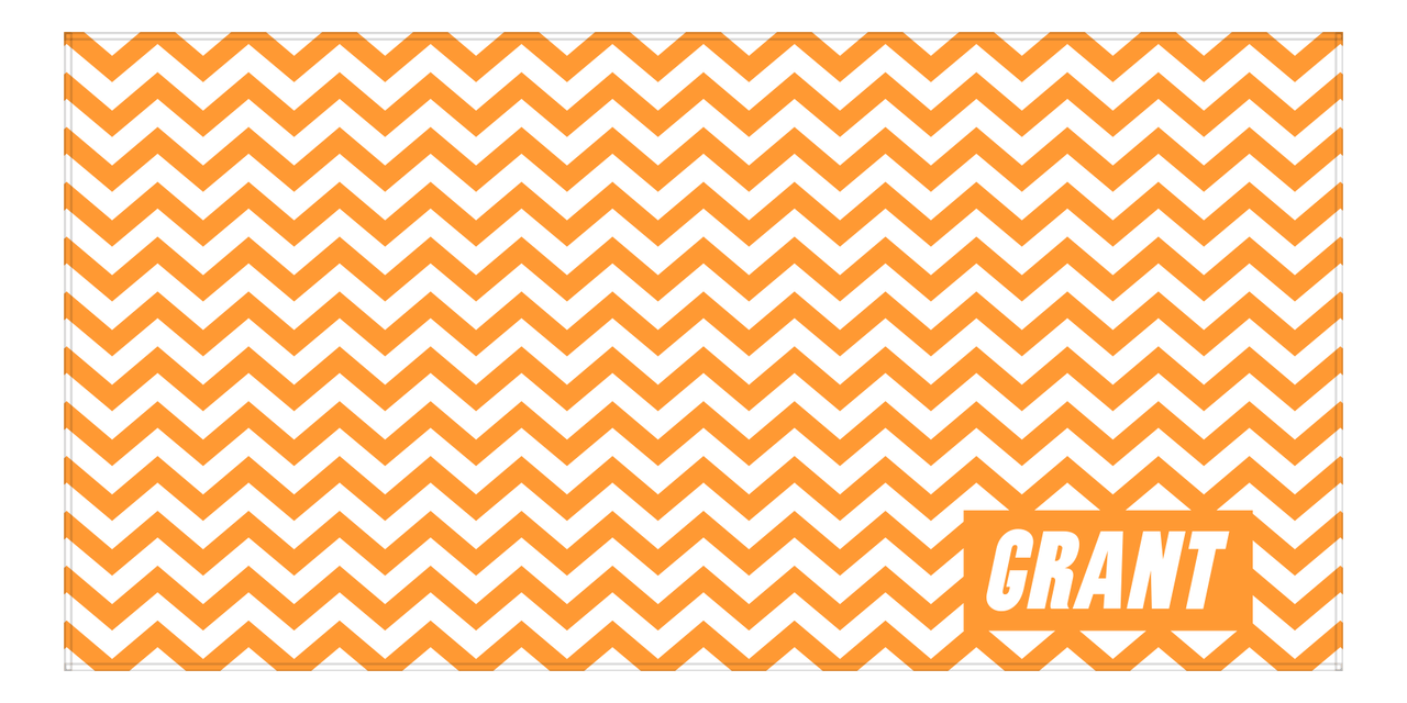 Personalized Chevron Beach Towel - Front View
