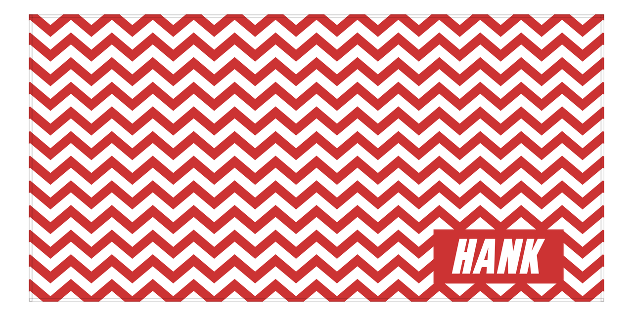 Personalized Chevron Beach Towel - Front View