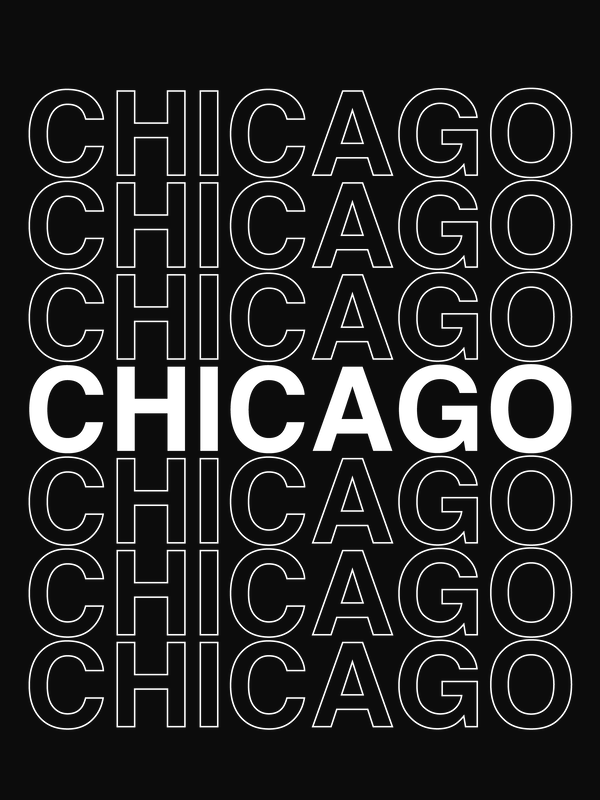 Chicago T-Shirt - Black - Decorate View