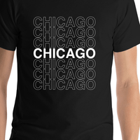 Thumbnail for Chicago T-Shirt - Black - Shirt Close-Up View