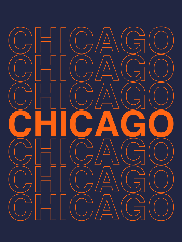 Chicago T-Shirt - Navy Blue - Decorate View