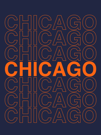 Thumbnail for Chicago T-Shirt - Navy Blue - Decorate View