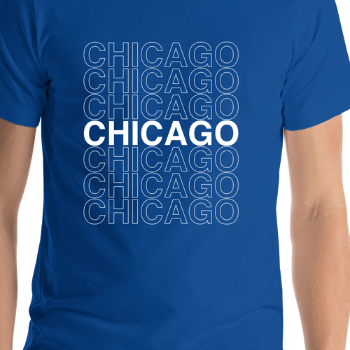 Chicago T-Shirt - Blue - Shirt Close-Up View