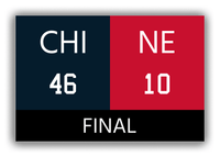 Thumbnail for Chicago vs New England Canvas Wrap & Photo Print - 1985 1986 Football Championship - Front View