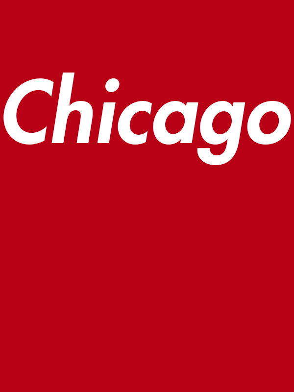 Personalized Chicago T-Shirt - Red - Decorate View