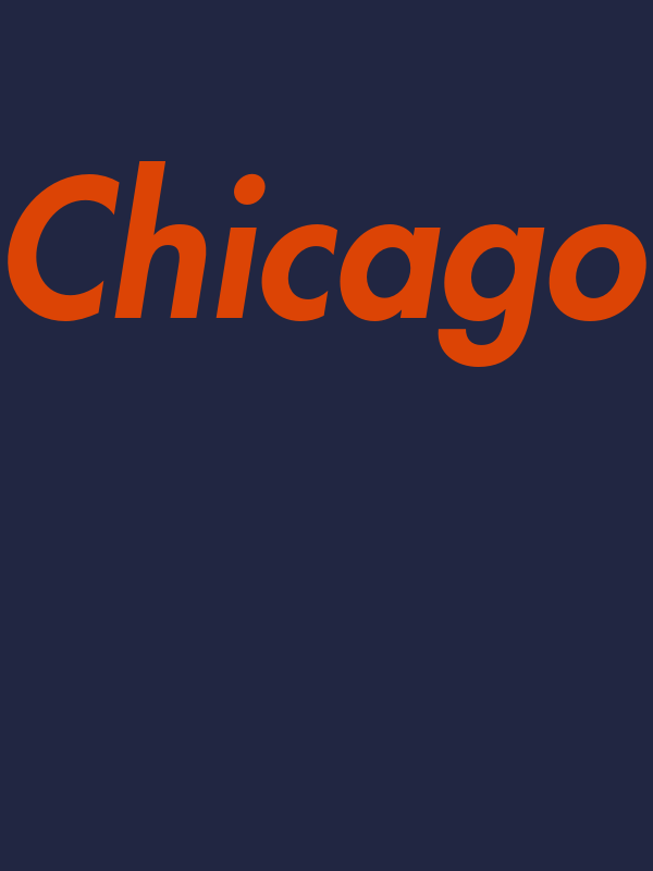 Personalized Chicago T-Shirt - Blue - Decorate View