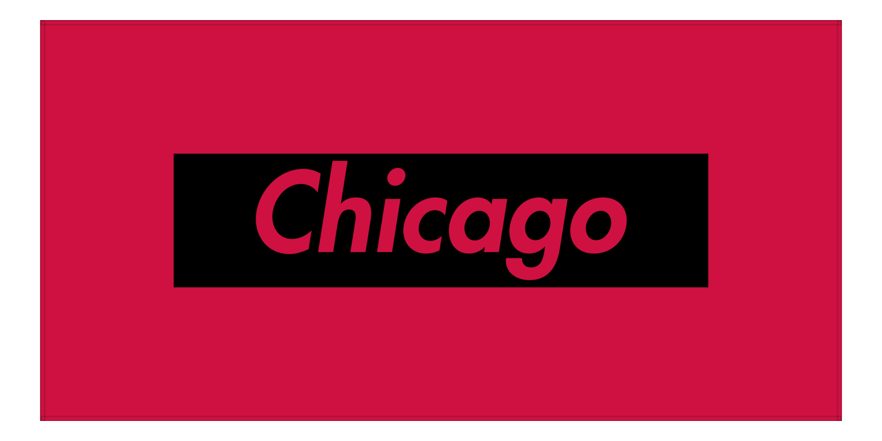 Personalized Chicago Beach Towel - Front View