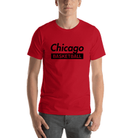 Thumbnail for Chicago Basketball T-Shirt - Red - Shirt View