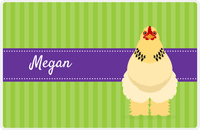 Thumbnail for Personalized Chickens Placemat XI - Chicken Stripes - Cochin -  View